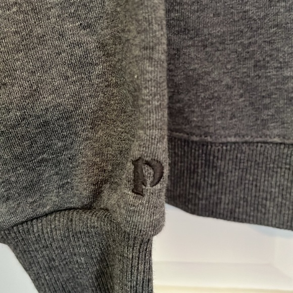 Pact | Heather Grey Fleece Courtside V-Neck Sweatshirt Medium Relaxed Loungewear - Picture 5 of 10